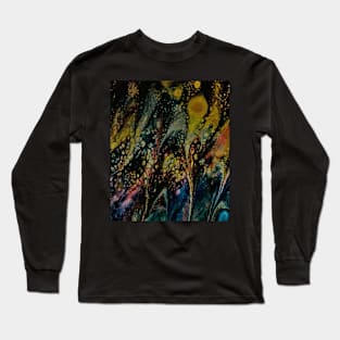 flower abstract pouring art Long Sleeve T-Shirt